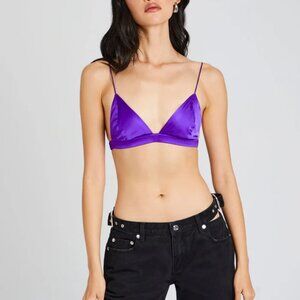 NEW SER.O.YA Doral Silk Bralette Violet/Indigo Size S